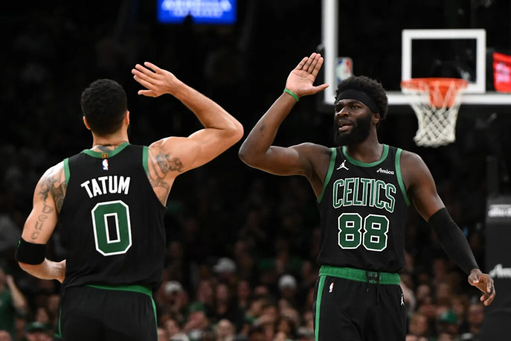 The budding chemistry between Jayson Tatum and Neemias Queta The budding chemistry between Jayson Tatum and Neemias Queta