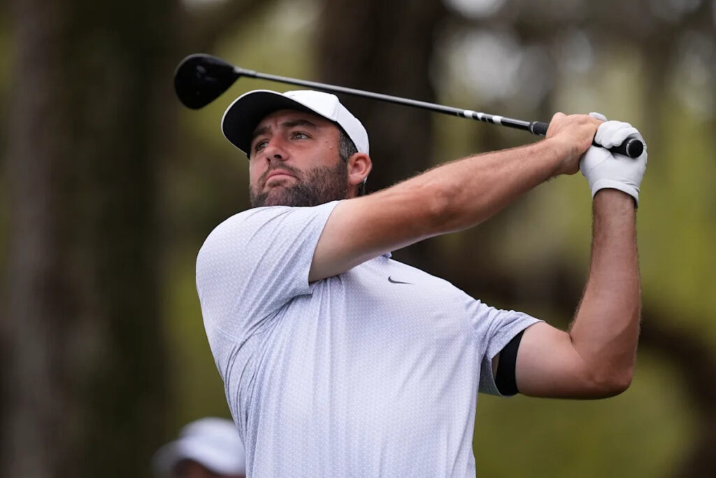 Scottie Scheffler struggles off the tee and spends time in the rain at The Players Championship Scottie Scheffler struggles off the tee and spends time in the rain at The Players Championship