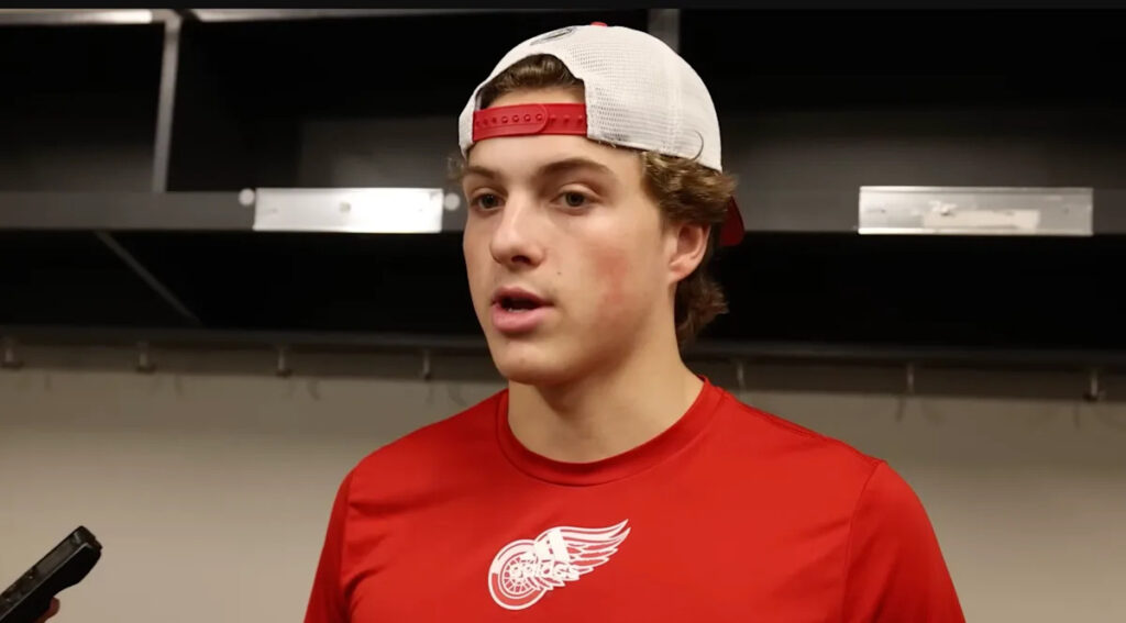 “It Felt Good”: Red Wings Rookie Emmitt Finnie Breaks Lengthy Scoring Drought