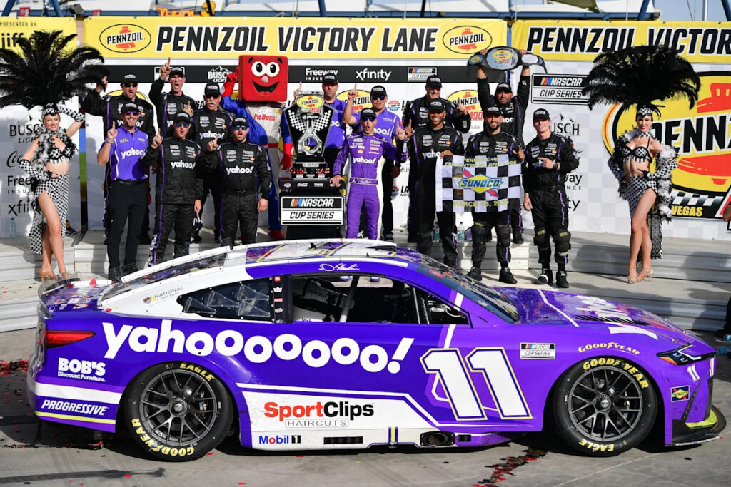 Denny Hamlin discusses emotional NASCAR win at Las Vegas in 2026
