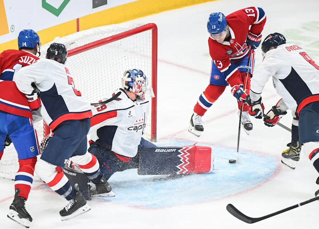 Caufield scores 2 in the first period as the Canadiens beat the Capitals 6-2