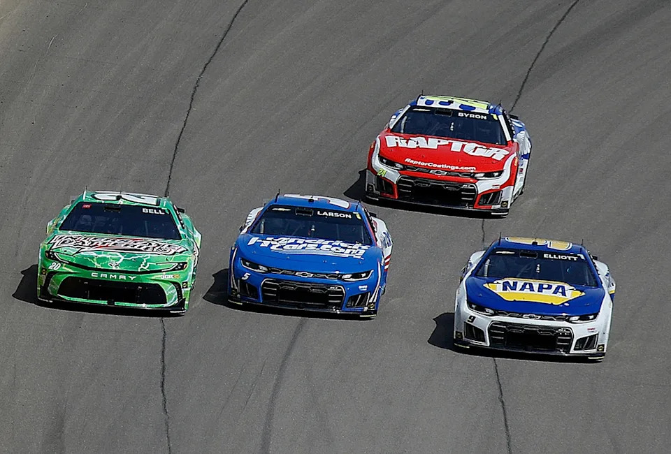 Christopher Bell, Joe Gibbs Racing, Kyle Larson, Hendrick Motorsports, Chase Elliott, Hendrick Motorsports, William Byron, Hendrick Motorsports