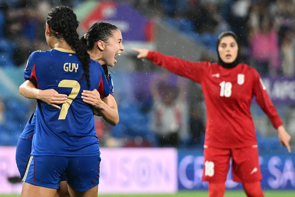 South Korea edges Australia for top spot in Group A at Women’s Asian Cup. Philippines ousts Iran