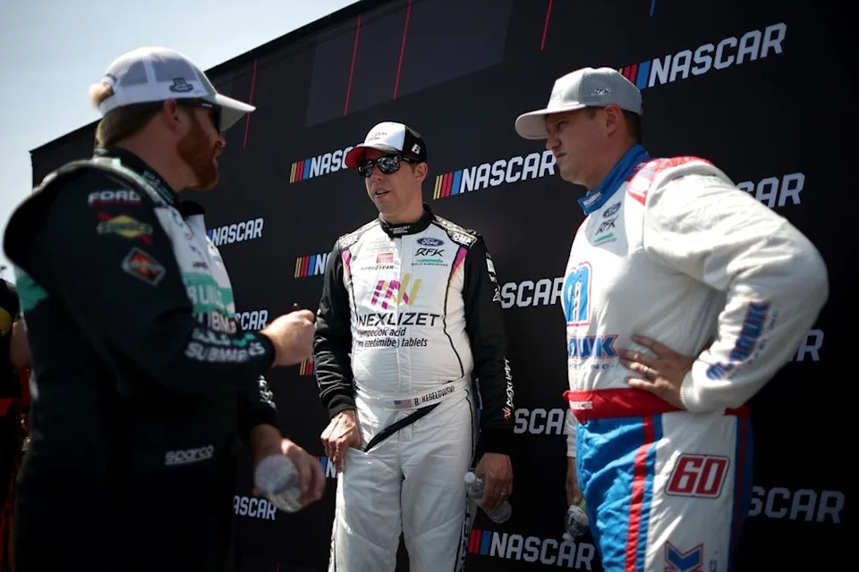 Brad Keselowski, Roush Fenway Keselowski Racing Ford, Chris Buescher, Roush Fenway Keselowski Racing Ford, Ryan Preece, Roush Fenway Keselowski Racing Ford