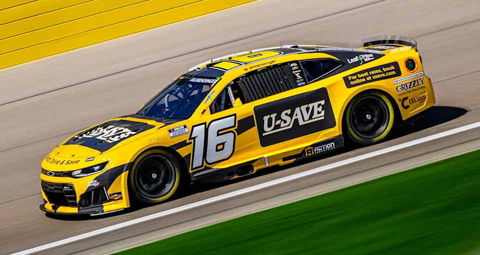 AJ Allmendinger wheels the No. 16 Chevrolet in practice and qualifying at Las Vegas Motor Speedway