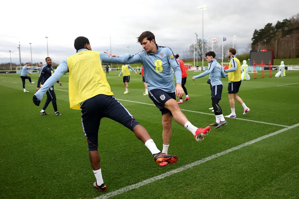 Maguire is competing for a place on the plane to North America (The FA via Getty Images)