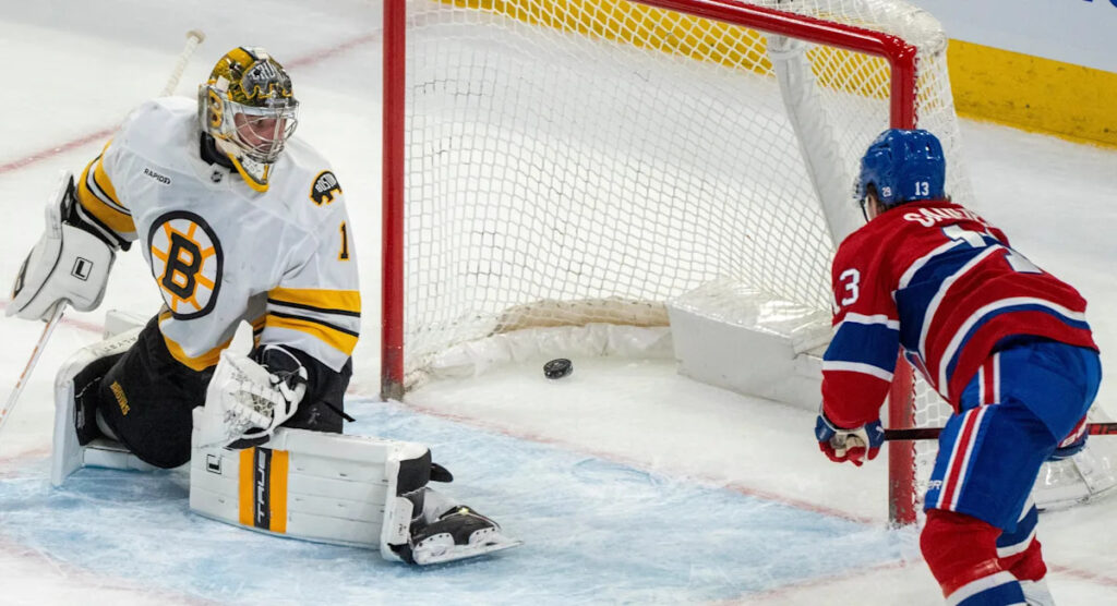 Caufield’s 40th of season the winner as Canadiens top Bruins 3-2 in overtime