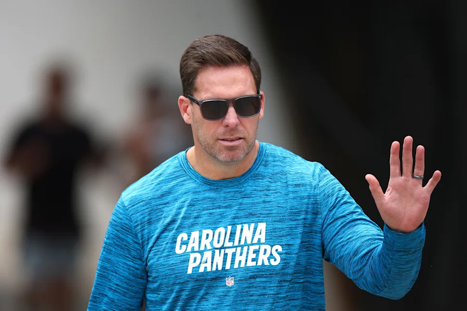 CHARLOTTE, NORTH CAROLINA - JUNE 04: Dan Morgan, President of Football Operations and General Manager of the Carolina Panthers, attends Carolina Panthers OTA Offseason Workout on June 04, 2024 in Charlotte, North Carolina. (Photo by Jared C. Tilton/Getty Images)