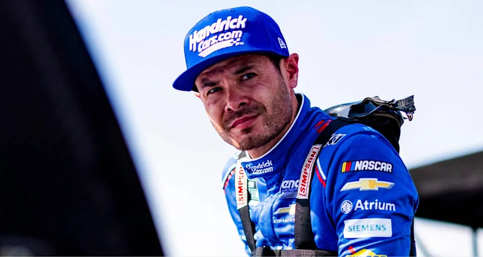 Kyle Larson enters his car at Darlington.