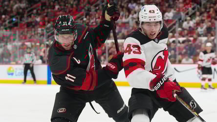 Devils unable to keep up with Hurricanes in 5-2 loss Devils unable to keep up with Hurricanes in 5-2 loss
