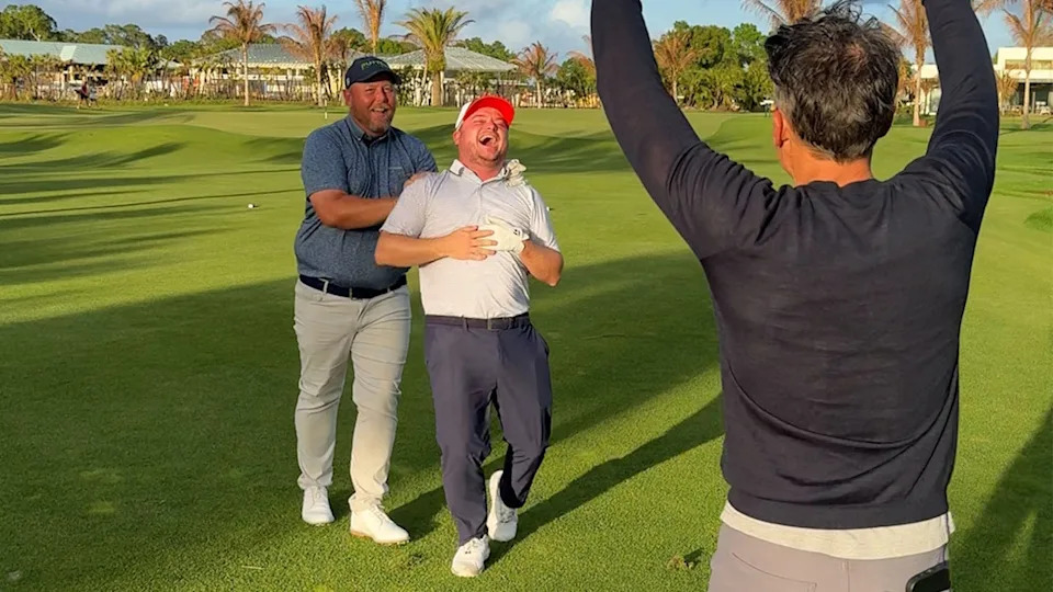 Hole in one celebration
