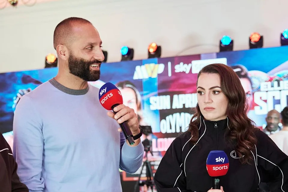 Nakisa Bidarian (left) with Ellie Scotney ahead of Sunday’s Sky Sports show (Mark Robinson MVP)