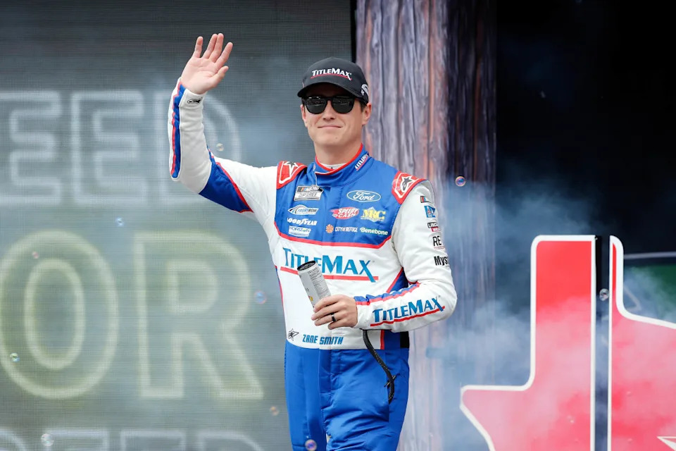 Zane Smith walks out onto the stage for driver introductions before the EchoPark Automotive Grand Prix at Circuit of the Americas.Jamie Harms-Imagn Images