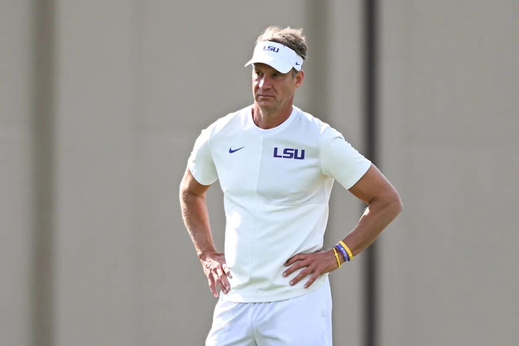 Lane Kiffin addresses high expectations as LSU opens spring practice under its new coach