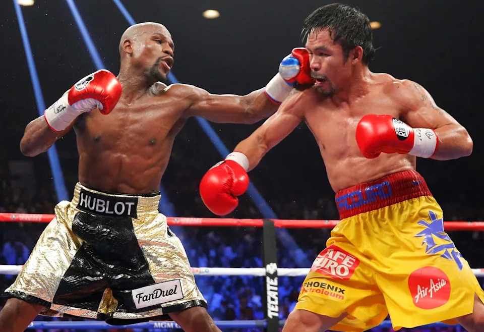 Floyd Mayweather outpointed Pacquiao in their 2015 contest (Reuters)
