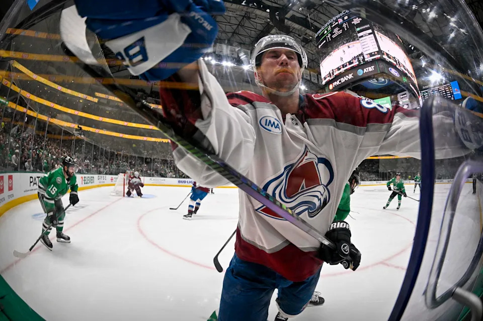 Credit: Jerome Miron. Martin Necas has been a bright spot on the power play for the Avalanche this season.&nbsp;