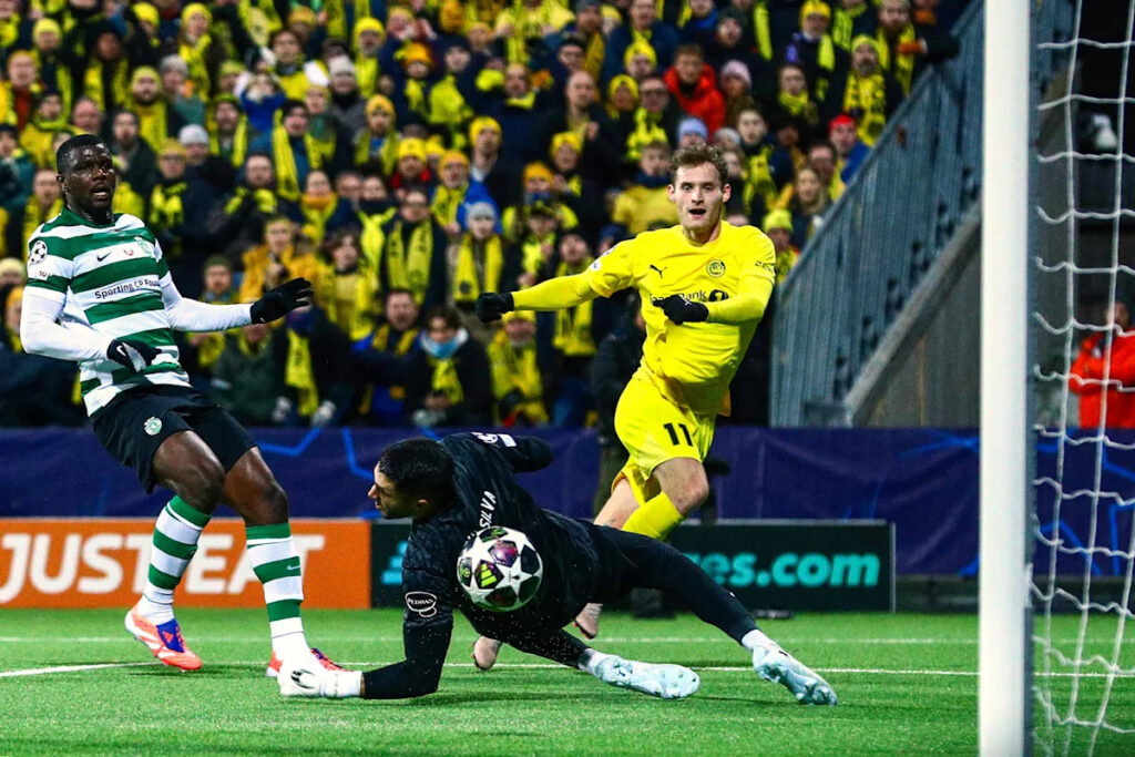 Champions League’s Cinderella club Bodø/Glimt leads 2-0 at halftime against Sporting Lisbon