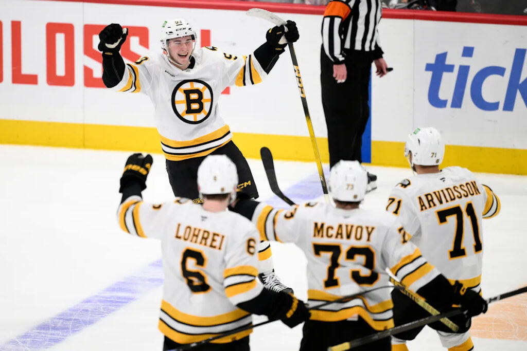 Minten scores in 9th round of the shootout as the Bruins beat the Capitals 3-2