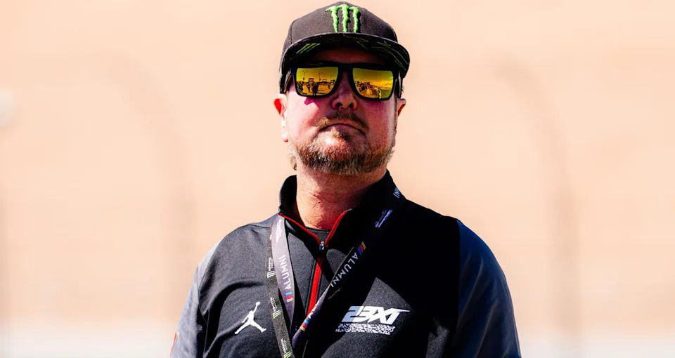 Kurt Busch looks on at Las Vegas.