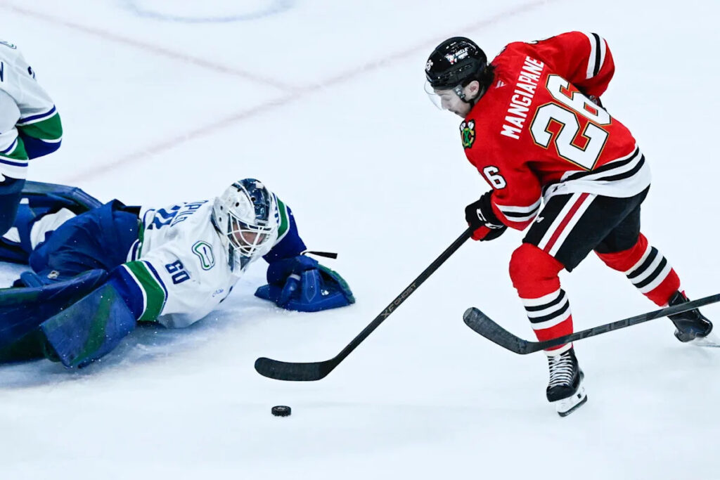 Andrew Mangiapane Makes Good First Impression, Including Nice Words About Connor Bedard