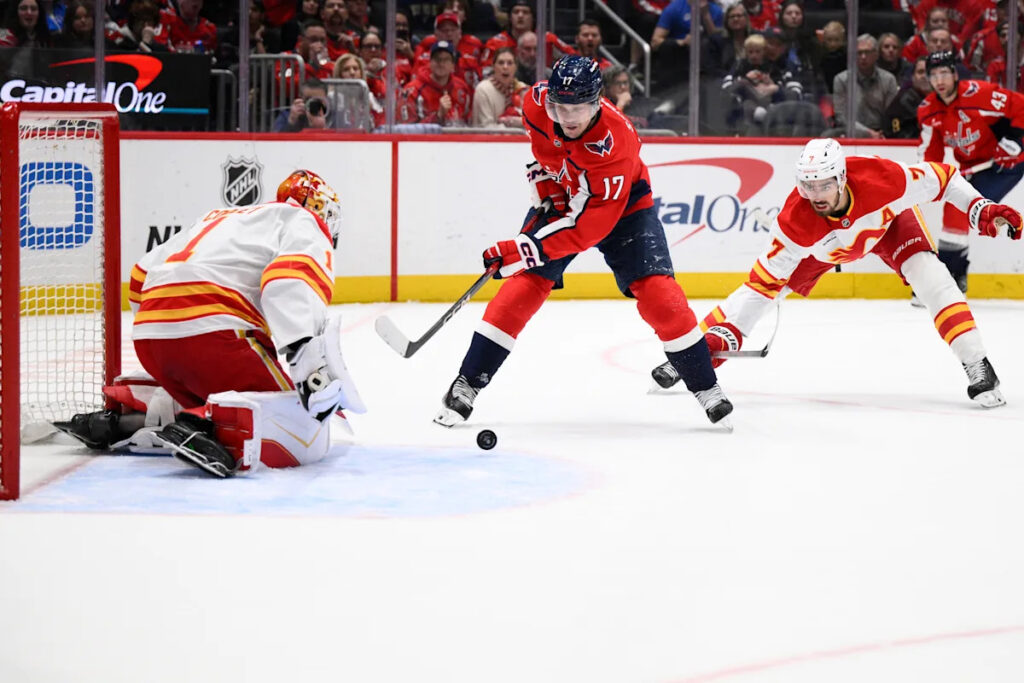 Capitals snap 2-game skid with a 7-3 win over the Flames