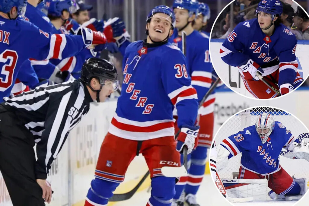Rangers’ youth shines to snap six-game skid with rout of Blackhawks