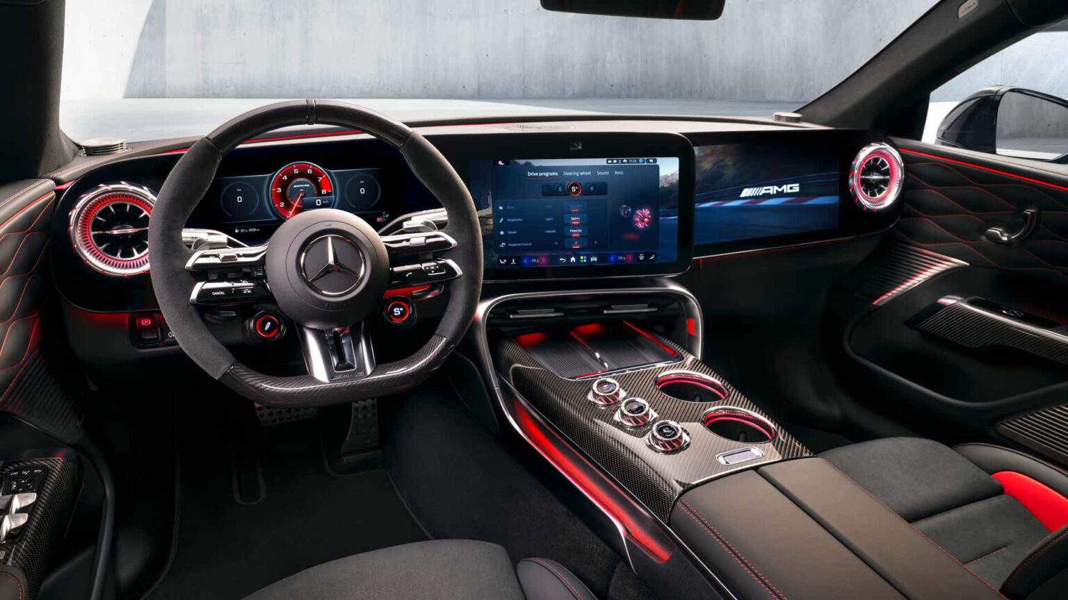 AMG Electric Sedan Interior Revealed: It’s A Screen Fest