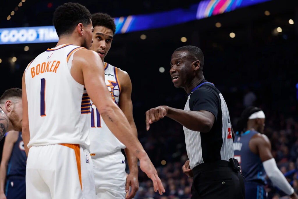 Suns’ Devin Booker lashes out at refs after Game 2 loss to Thunder