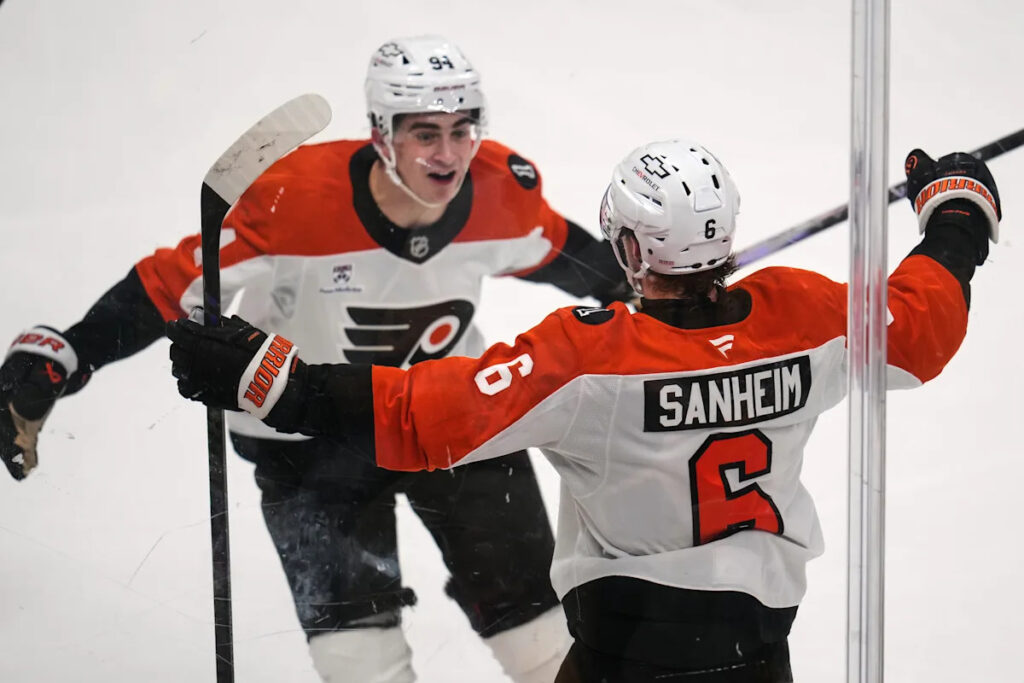 Flyers winger Porter Martone stands out as youth is served early in the NHL playoffs