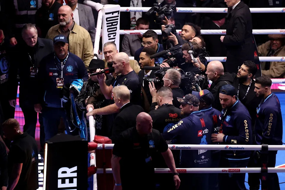 Fury calling out Anthony Joshua after beating Makhmudov (Getty Images for Netflix)