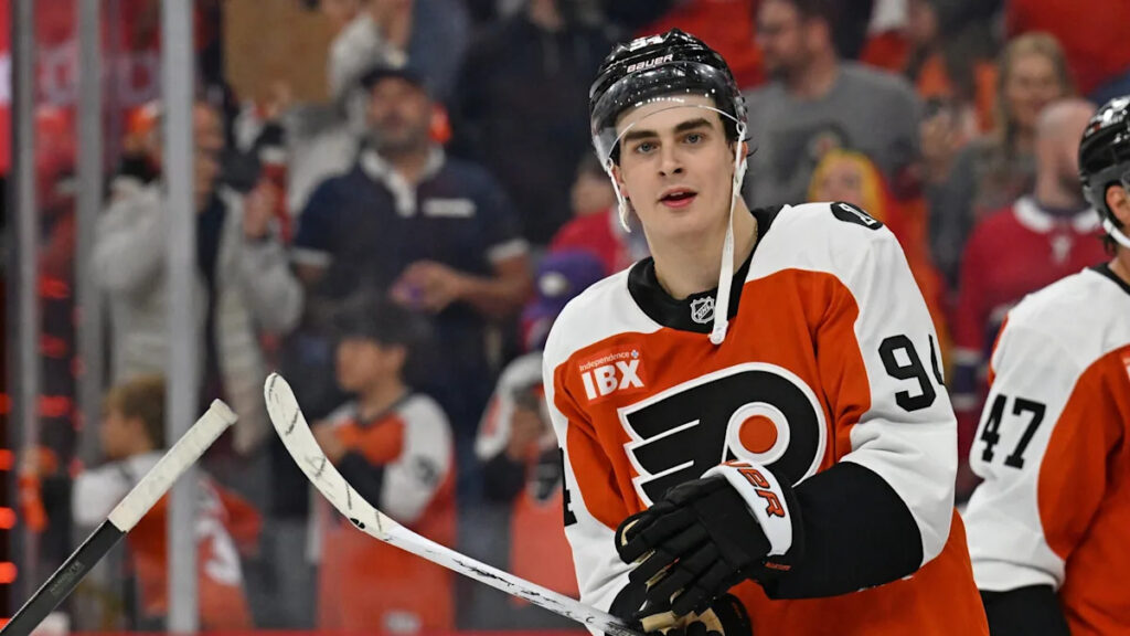 Flyers winger Porter Martone stands out as youth is served early in the NHL playoffs