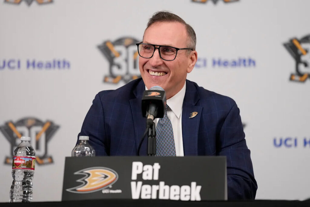 GM Pat Verbeek gets a multiyear contract extension from playoff-contending Anaheim Ducks GM Pat Verbeek gets a multiyear contract extension from playoff-contending Anaheim Ducks