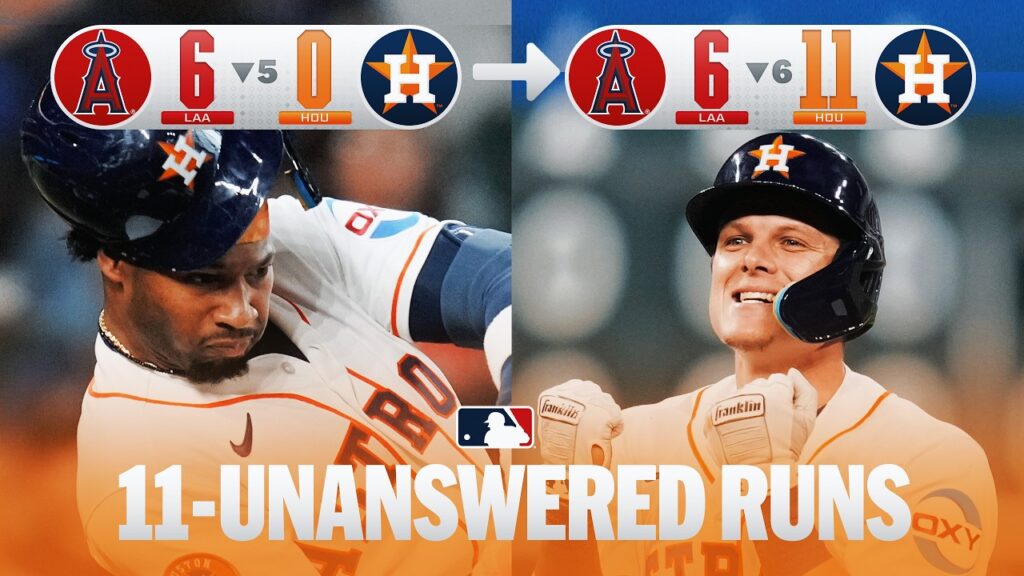 ENTIRE 11 UNANSWERED RUN COMEBACK! Houston Astros to take the lead vs. the Angels! | MLB Highlights