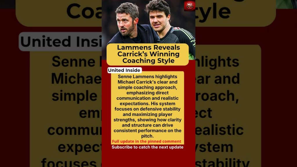 Senne Lammens on Michael Carrick Coaching Style and Tactics