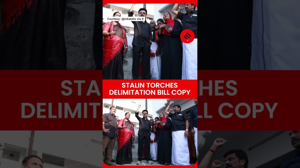 Stalin SETS Copy Of Delimitation Bill on Fire in Major Protest