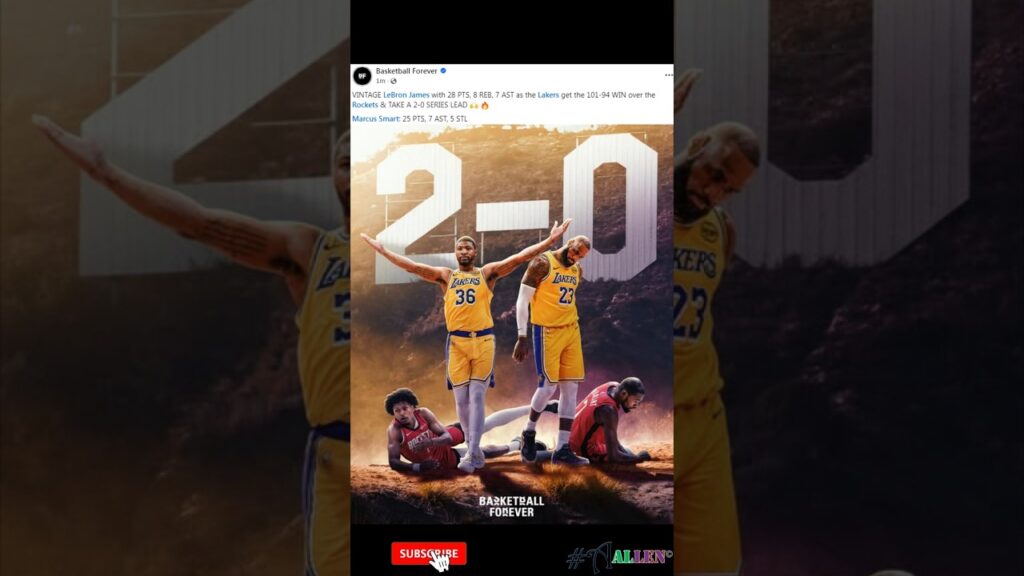 LeBron James 101-94 WIN vs Rockets TAKES 2-0 SERIES LEAD. Kevin Durant 9 TURNOVERS. Wembanyama OUT.