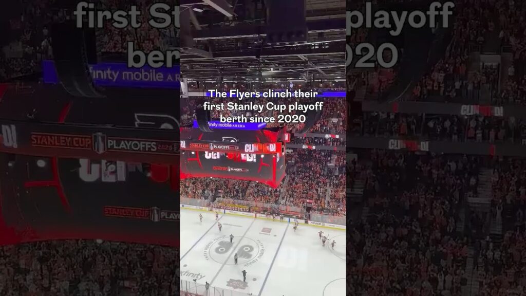The Flyers clinch their first Stanley Cup playoff berth since 2020