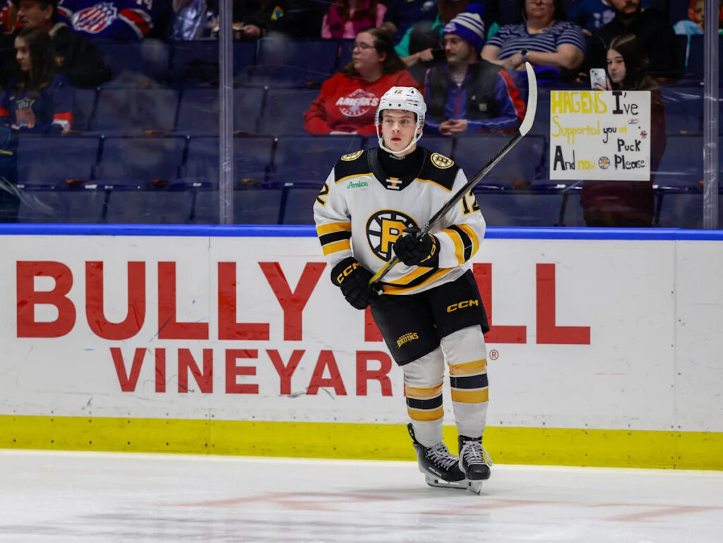 Bruins sign James Hagens to entry-level contract