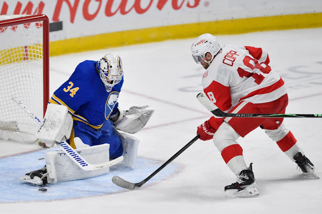 Sabres goalie Alex Lyon could miss start of playoffs with strained lower body muscle