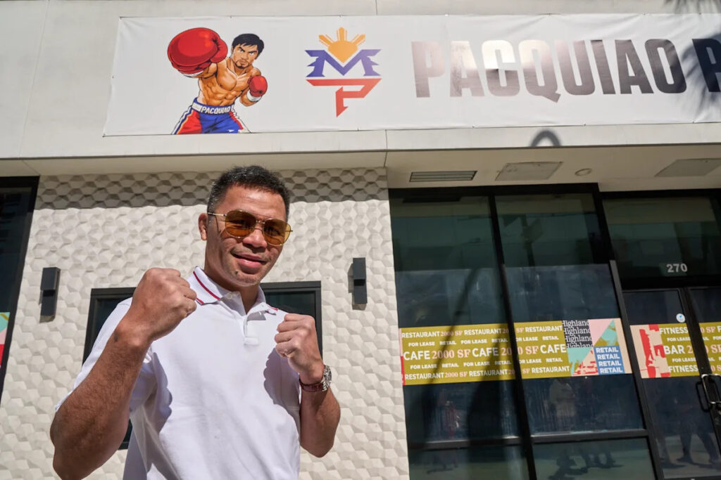 Manny Pacquiao takes over Floyd Mayweather’s old gym amid rematch tension between the boxing rivals