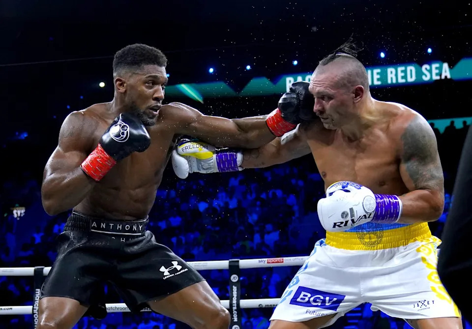 Joshua during his second loss to Oleksandr Usyk, in 2022 (PA)