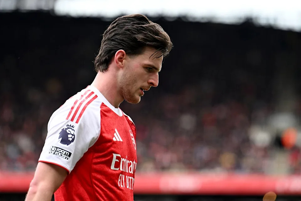 Rice was the only Arsenal starter who looked to take the game by the scruff of the neck (Getty)