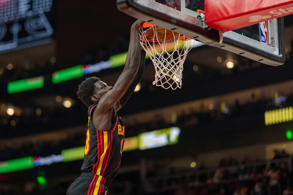 Hawks backup Mouhamed Gueye injures his hip, leaving them even thinner up front against the Knicks