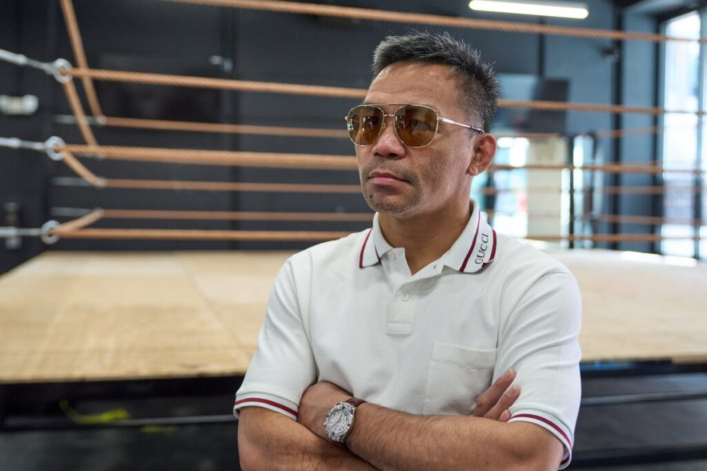 Manny Pacquiao takes over Floyd Mayweather gym as rematch dispute intensifies