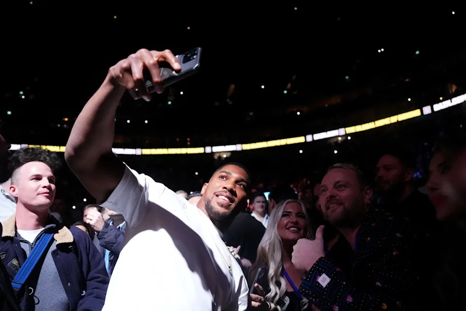 Anthony Joshua was ringside at Chisora versus Wilder last weekend (PA Wire)
