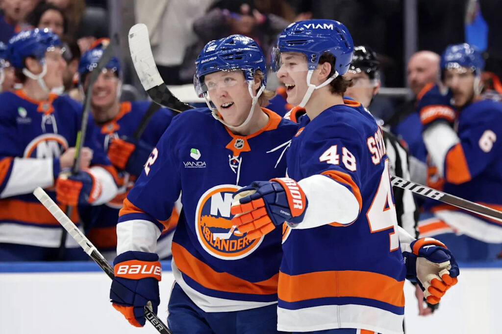 Islanders’ Matthew Schaefer ties NHL rookie defenseman goals record Islanders’ Matthew Schaefer ties NHL rookie defenseman goals record