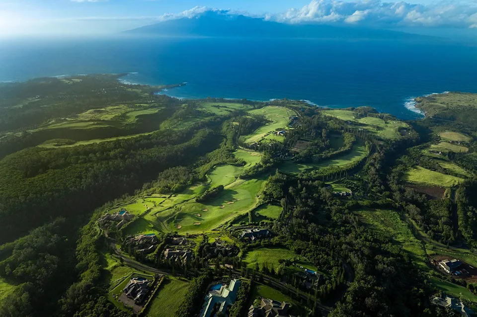 The back nine of Kapalua's Plantation Course in Lahaina on Maui in Hawaii