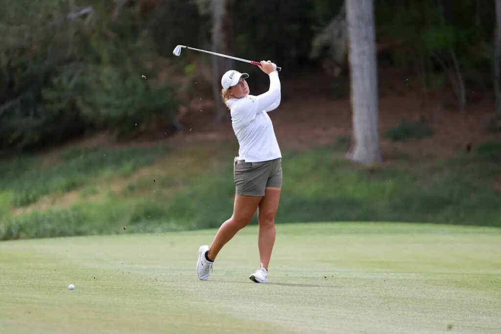 Lauren Coughlin surges through gusty round for a 5-shot lead at Shadow Creek