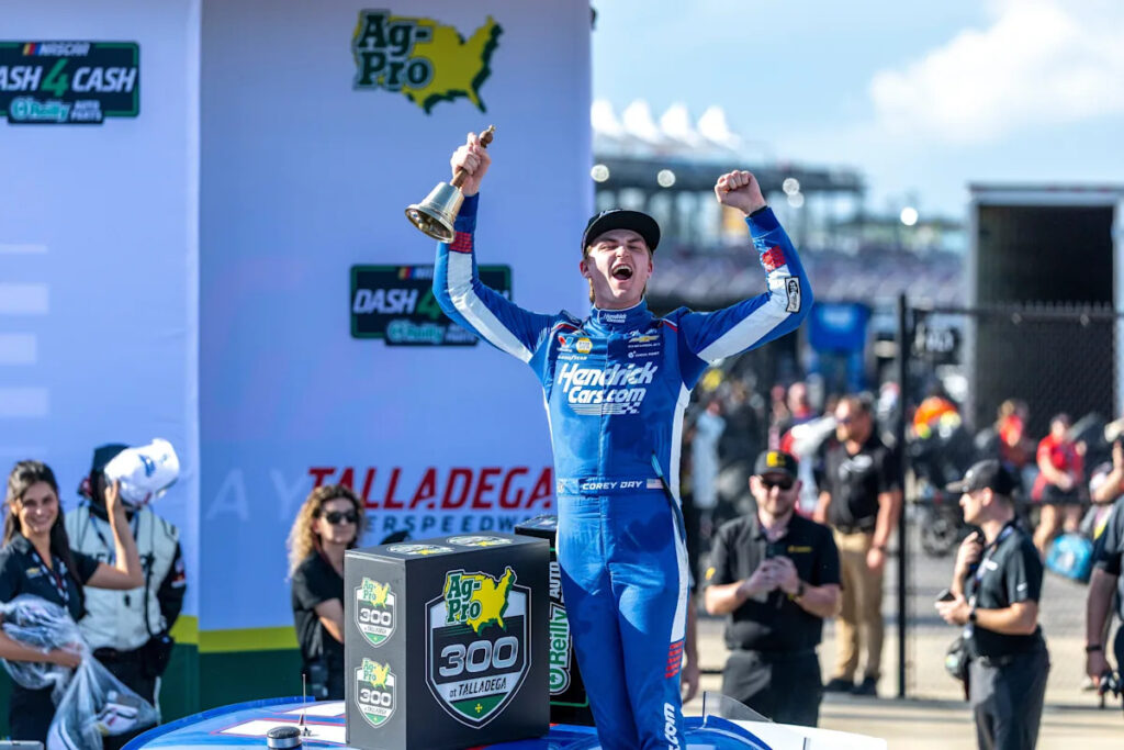 Corey Day discusses first career NASCAR win at Talladega in 2026