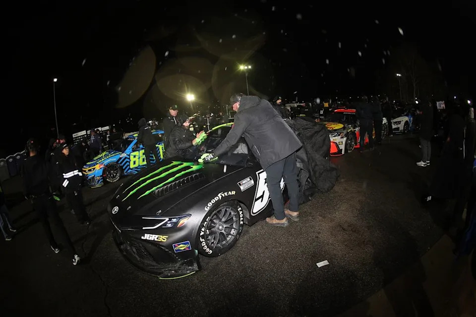 Garage area during halfway break